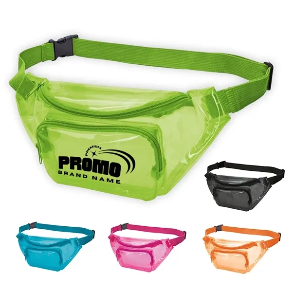 Clear PVC Fanny Pack Sling Waist Bag Clear Stadium Approved - Clear PVC Fanny Pack Sling Waist Bag Clear Stadium Approved - Image 0 of 5
