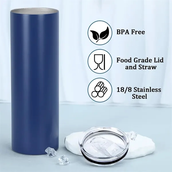 20 oz Stainless Steel Vacuum Insulated Tumbler Cup - 20 oz Stainless Steel Vacuum Insulated Tumbler Cup - Image 1 of 4