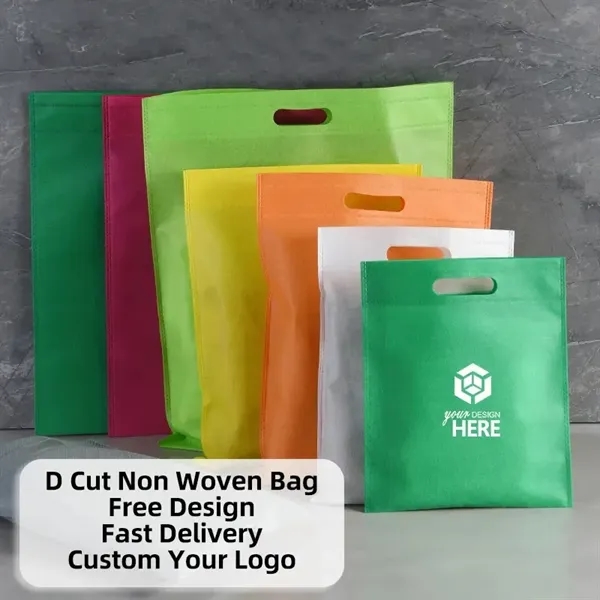 Non-woven Die Cut Reusable Shopping Tote Grocery Bag - Non-woven Die Cut Reusable Shopping Tote Grocery Bag - Image 2 of 7