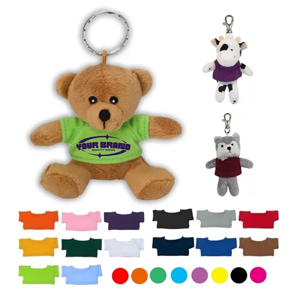 Mini Bear Keychain Cute Stuffed Animal Personalized Mascot - Mini Bear Keychain Cute Stuffed Animal Personalized Mascot - Image 0 of 2