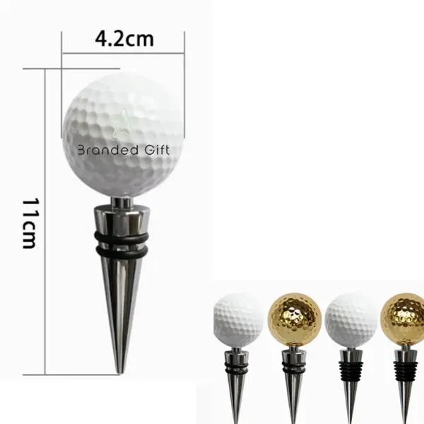 Golf Ball Wine Stoppers - Golf Ball Wine Stoppers - Image 0 of 3