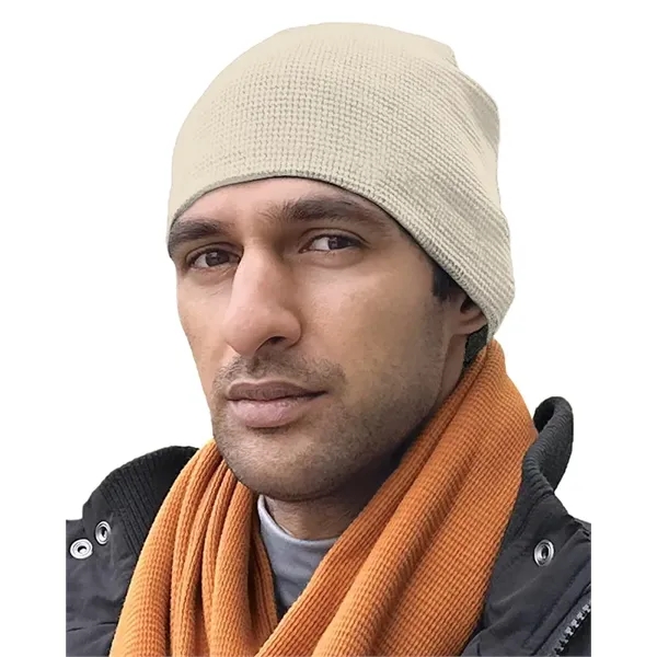 Bayside USA-Made 8" Cotton Thermal Beanie