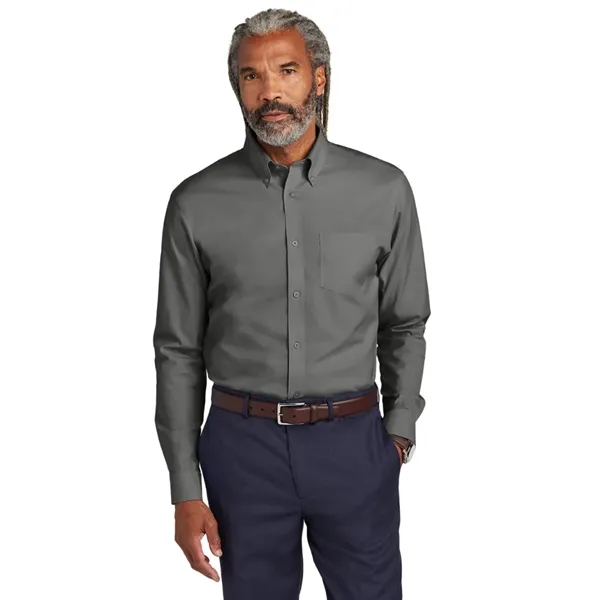 Brooks Brothers® Tall Wrinkle-Free Stretch Pinpoint Shirt - Brooks Brothers® Tall Wrinkle-Free Stretch Pinpoint Shirt - Image 2 of 4