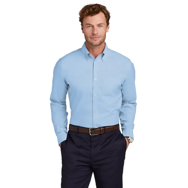 Brooks Brothers® Tall Wrinkle-Free Stretch Pinpoint Shirt - Brooks Brothers® Tall Wrinkle-Free Stretch Pinpoint Shirt - Image 3 of 4