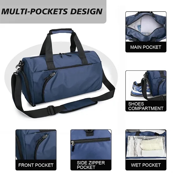 Multi-Compartment Gym Duffel Bag with Shoulder Strap Workout - Multi-Compartment Gym Duffel Bag with Shoulder Strap Workout - Image 2 of 8