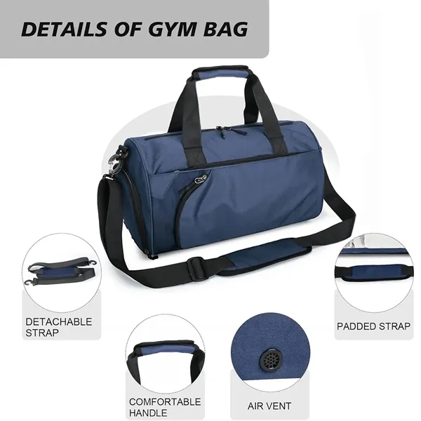 Multi-Compartment Gym Duffel Bag with Shoulder Strap Workout - Multi-Compartment Gym Duffel Bag with Shoulder Strap Workout - Image 3 of 8