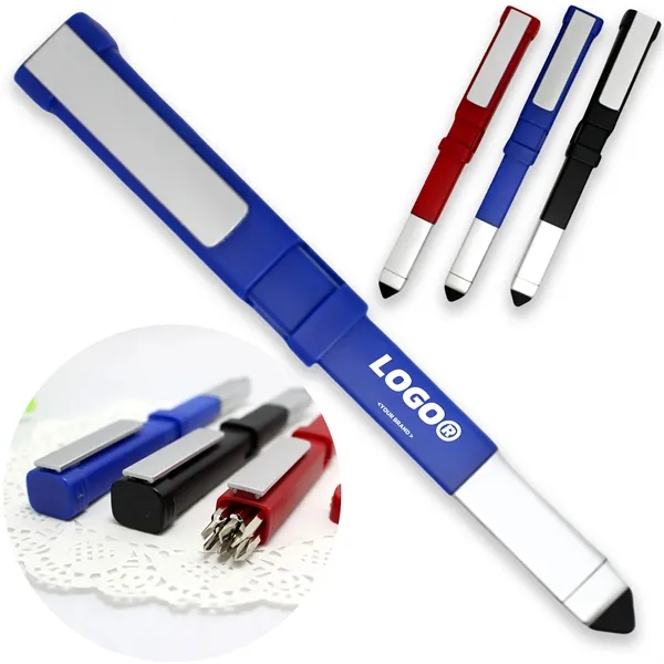 Multifunction Tool Pen with Screwdrivers Stylus Phone Stand - Multifunction Tool Pen with Screwdrivers Stylus Phone Stand - Image 0 of 9