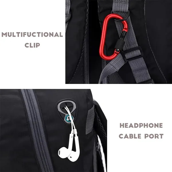 Outdoor Hiking Backpack Durable Laptop USB Charging Student - Outdoor Hiking Backpack Durable Laptop USB Charging Student - Image 5 of 7