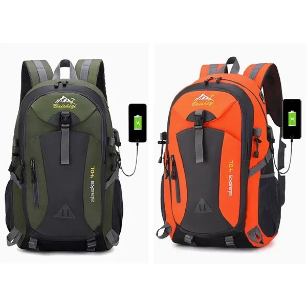 Outdoor Hiking Backpack Durable Laptop USB Charging Student - Outdoor Hiking Backpack Durable Laptop USB Charging Student - Image 7 of 7