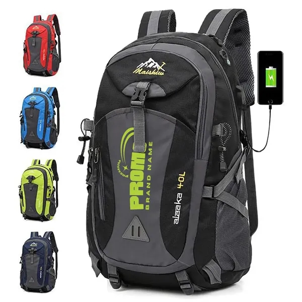 Outdoor Hiking Backpack Durable Laptop USB Charging Student - Outdoor Hiking Backpack Durable Laptop USB Charging Student - Image 0 of 7