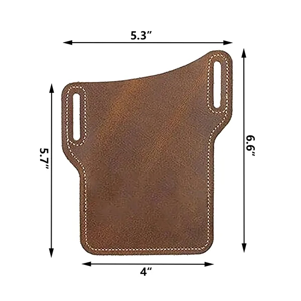 Classic PU Leather Waist Phone Pouch for Outdoor Use - Classic PU Leather Waist Phone Pouch for Outdoor Use - Image 1 of 3
