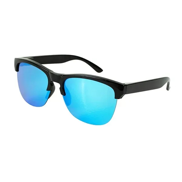 Recycled Half Frame Reflective Sunglasses - Recycled Half Frame Reflective Sunglasses - Image 10 of 12