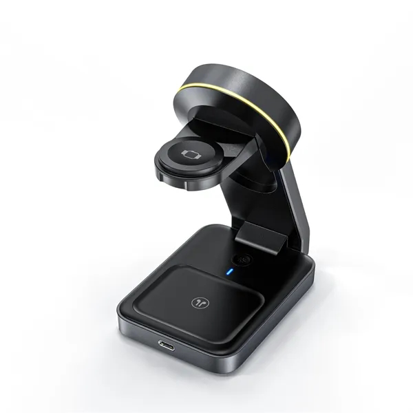 Foldable Magnetic 3-in-1 Wireless Fast Charging Stand - Foldable Magnetic 3-in-1 Wireless Fast Charging Stand - Image 9 of 10