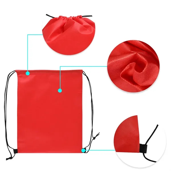 Non-Woven Drawstring Cinch Backpack - Non-Woven Drawstring Cinch Backpack - Image 1 of 11