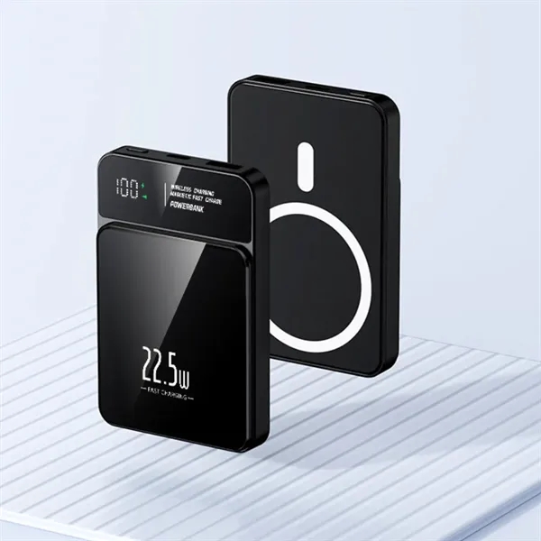 5000mAh Magnetic Wireless Power Bank Fast Charging LED - 5000mAh Magnetic Wireless Power Bank Fast Charging LED - Image 5 of 6