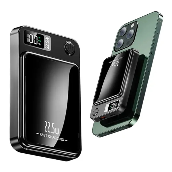 5000mAh Magnetic Wireless Power Bank Fast Charging LED - 5000mAh Magnetic Wireless Power Bank Fast Charging LED - Image 6 of 6