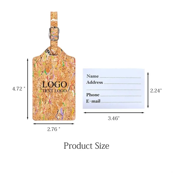 Natural Cork Luggage Tag - Natural Cork Luggage Tag - Image 2 of 11