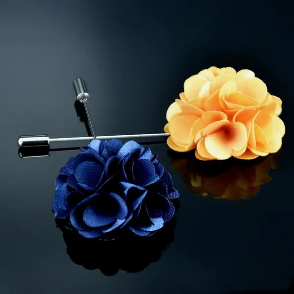 16 Pieces of Flower Men's Handmade Satin Brooch - 16 Pieces of Flower Men's Handmade Satin Brooch - Image 2 of 7