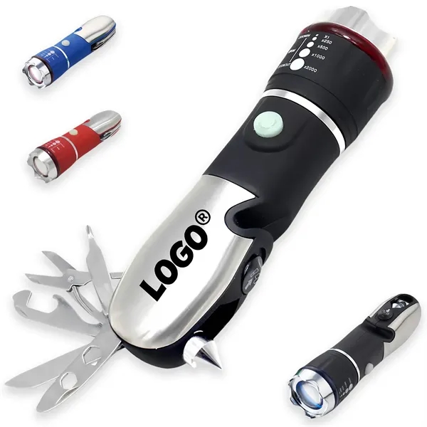Multifunction Emergency Escape Hammer with LED Flashlight - Multifunction Emergency Escape Hammer with LED Flashlight - Image 0 of 4