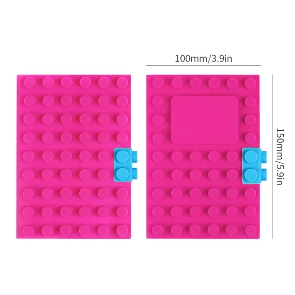 Fun Colorful Silicone Notebook Diary Lego-Inspired Journal - Fun Colorful Silicone Notebook Diary Lego-Inspired Journal - Image 1 of 5