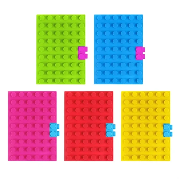 Fun Colorful Silicone Notebook Diary Lego-Inspired Journal - Fun Colorful Silicone Notebook Diary Lego-Inspired Journal - Image 2 of 5