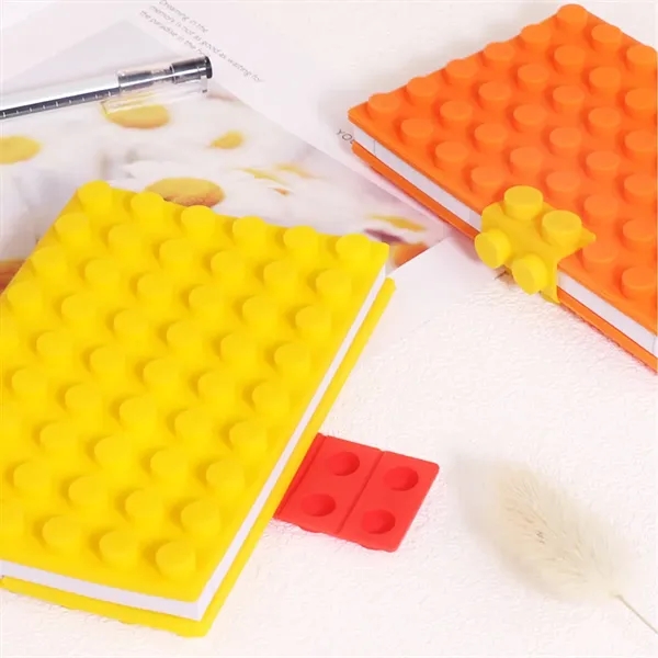 Fun Colorful Silicone Notebook Diary Lego-Inspired Journal - Fun Colorful Silicone Notebook Diary Lego-Inspired Journal - Image 4 of 5