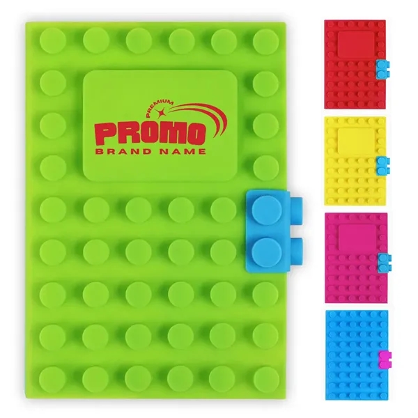 Fun Colorful Silicone Notebook Diary Lego-Inspired Journal - Fun Colorful Silicone Notebook Diary Lego-Inspired Journal - Image 0 of 5