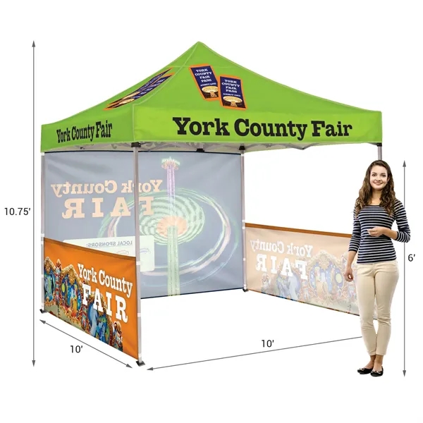 10' Square Tent W/ Two Half Walls and One Full - 10' Square Tent W/ Two Half Walls and One Full - Image 13 of 16