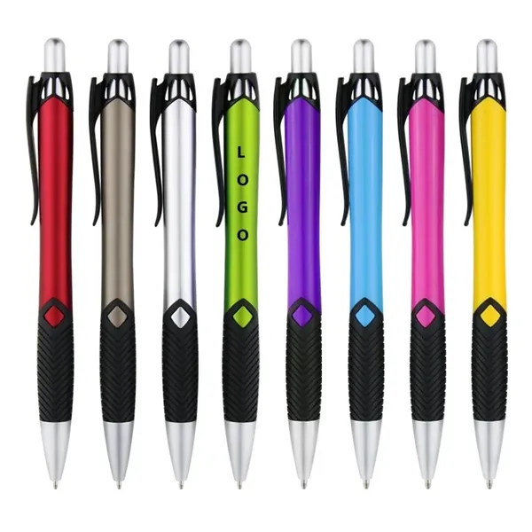 Plastic Retractable Ballpoint Pen - Plastic Retractable Ballpoint Pen - Image 0 of 2