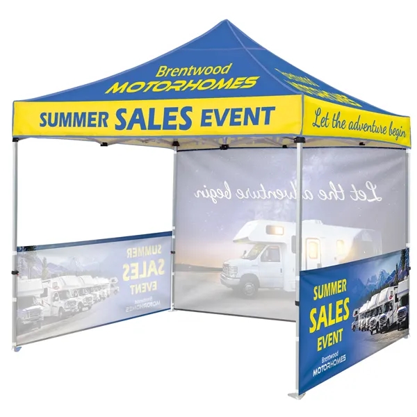 10' Heavy Duty Tent with One Full and Two Half Walls - 10' Heavy Duty Tent with One Full and Two Half Walls - Image 1 of 18