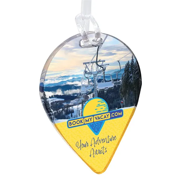 Custom 1/8" Acrylic Write-On Luggage Bag Tag - Custom 1/8" Acrylic Write-On Luggage Bag Tag - Image 0 of 8