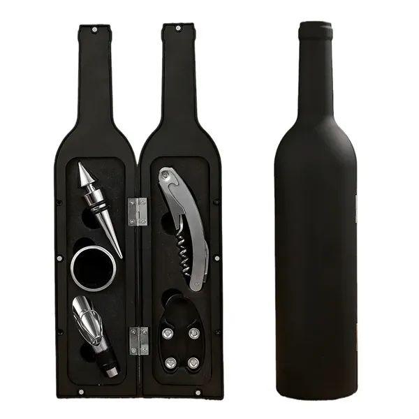 5 Piece Stainless Steel Wine Tool Set Corkscrew - 5 Piece Stainless Steel Wine Tool Set Corkscrew - Image 3 of 6