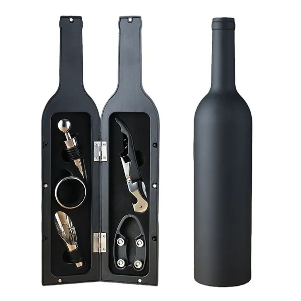 5 Piece Stainless Steel Wine Tool Set Corkscrew - 5 Piece Stainless Steel Wine Tool Set Corkscrew - Image 4 of 6