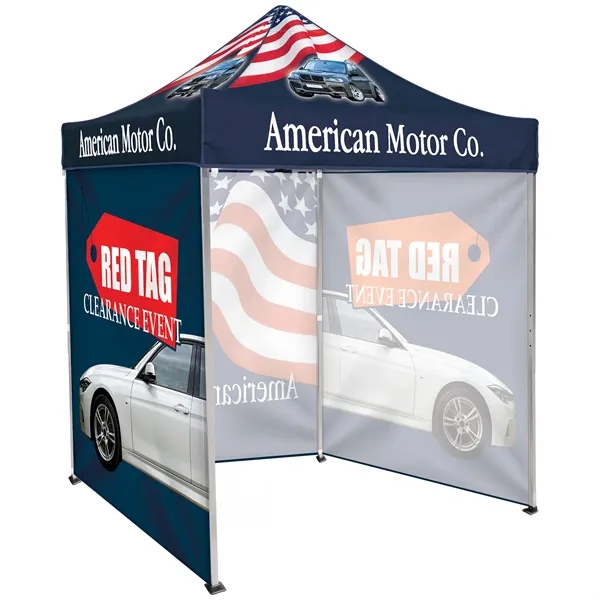 6.5' Square Canopy Tent With Three Full Single Sided Walls - 6.5' Square Canopy Tent With Three Full Single Sided Walls - Image 0 of 16