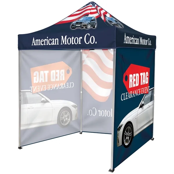 6.5' Square Canopy Tent With Three Full Single Sided Walls - 6.5' Square Canopy Tent With Three Full Single Sided Walls - Image 3 of 16