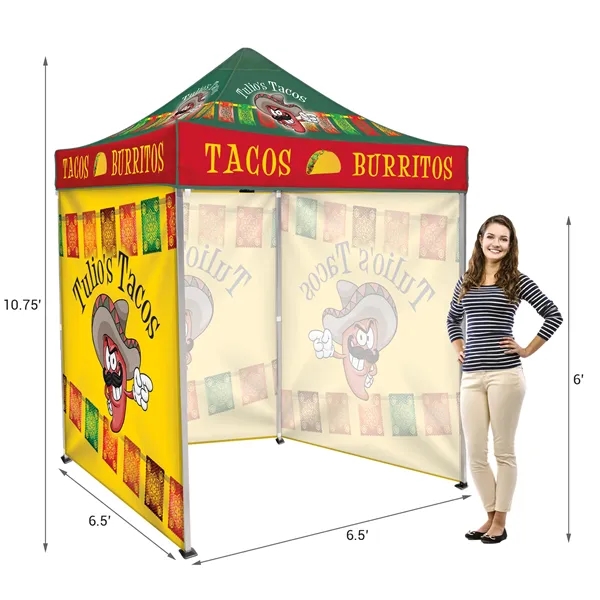 6.5' Square Canopy Tent With Three Full Single Sided Walls - 6.5' Square Canopy Tent With Three Full Single Sided Walls - Image 13 of 16