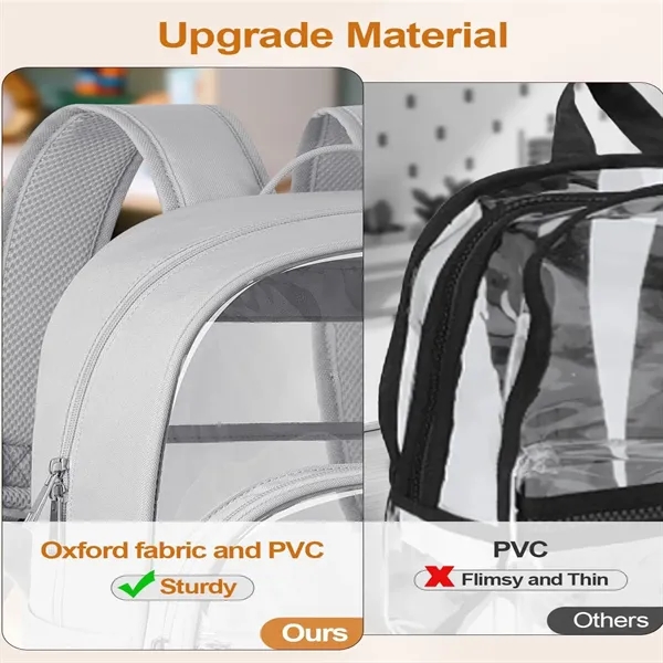 Clear Backpack Durable Transparent Bag - Clear Backpack Durable Transparent Bag - Image 1 of 4