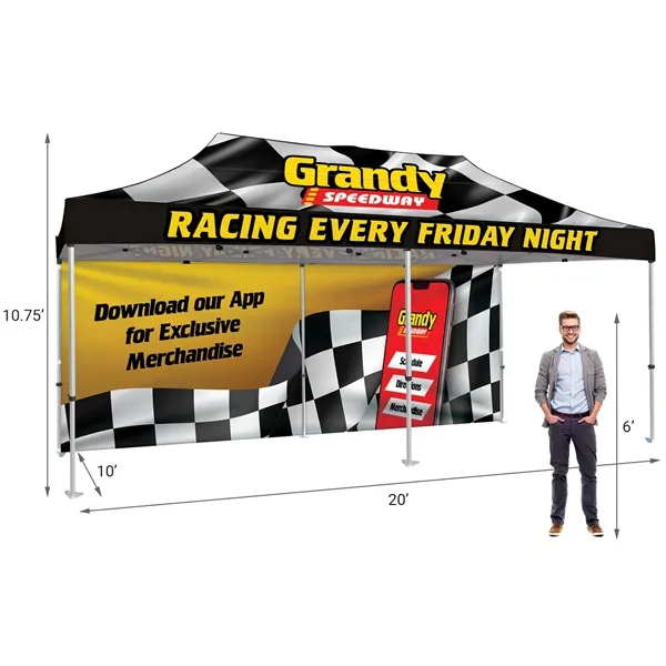 10' x 20' Heavy Duty Canopy Tent with One Wall - 10' x 20' Heavy Duty Canopy Tent with One Wall - Image 16 of 19