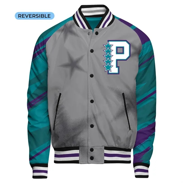 Build Your Own Reversible Varsity: Cotton/Nylon Snap Closure - Build Your Own Reversible Varsity: Cotton/Nylon Snap Closure - Image 1 of 4