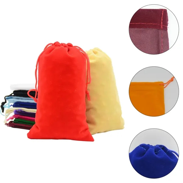 Full Color Soft Velvet Drawstring Pouch for Jewelry - Full Color Soft Velvet Drawstring Pouch for Jewelry - Image 3 of 3