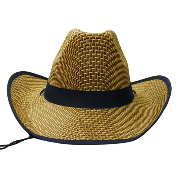 Summer Beach Cowboy Straw Hat - Summer Beach Cowboy Straw Hat - Image 2 of 2