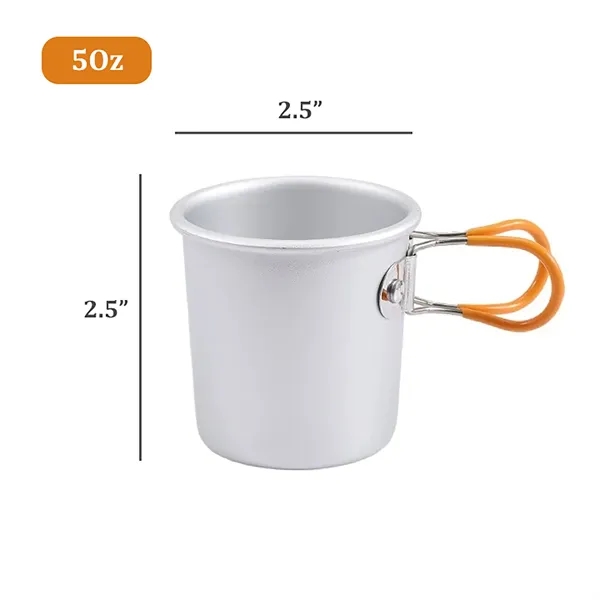 Aluminum Camping Mug with Folding Handle - Aluminum Camping Mug with Folding Handle - Image 1 of 1