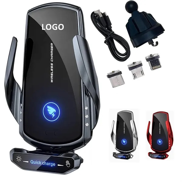 15W Wireless Fast Charging Car Charger Phone Holder Mount - 15W Wireless Fast Charging Car Charger Phone Holder Mount - Image 0 of 3