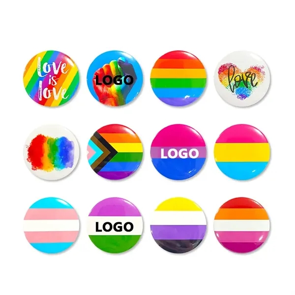 LGBTQ Pride Rainbow Brooch Badge Round Button Pin - LGBTQ Pride Rainbow Brooch Badge Round Button Pin - Image 0 of 3