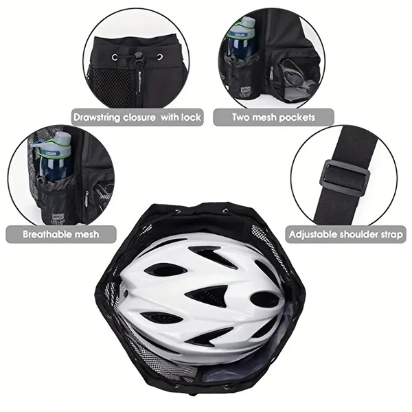 Swim Bag Mesh Drawstring Backpack - Swim Bag Mesh Drawstring Backpack - Image 2 of 4