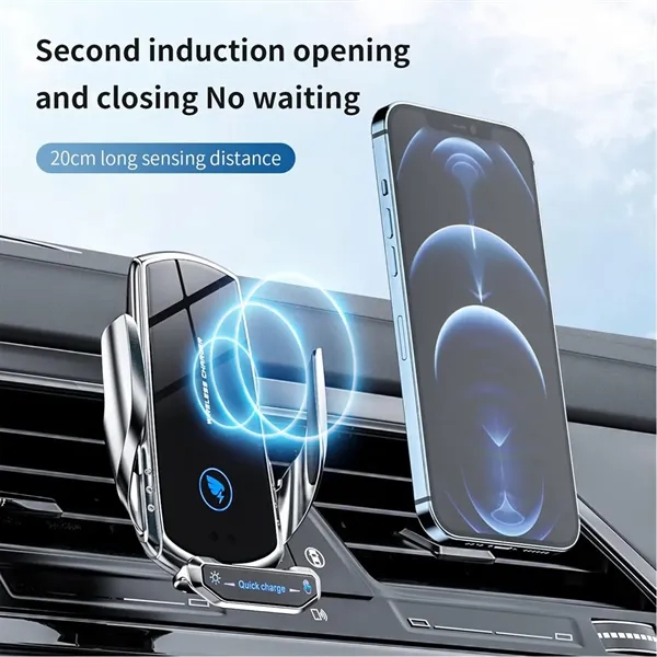 15W Wireless Charging Car Charger Phone Holder Mount - 15W Wireless Charging Car Charger Phone Holder Mount - Image 2 of 4