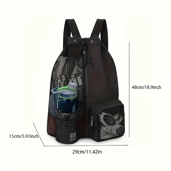 Swim Bag Mesh Drawstring Backpack - Swim Bag Mesh Drawstring Backpack - Image 4 of 4