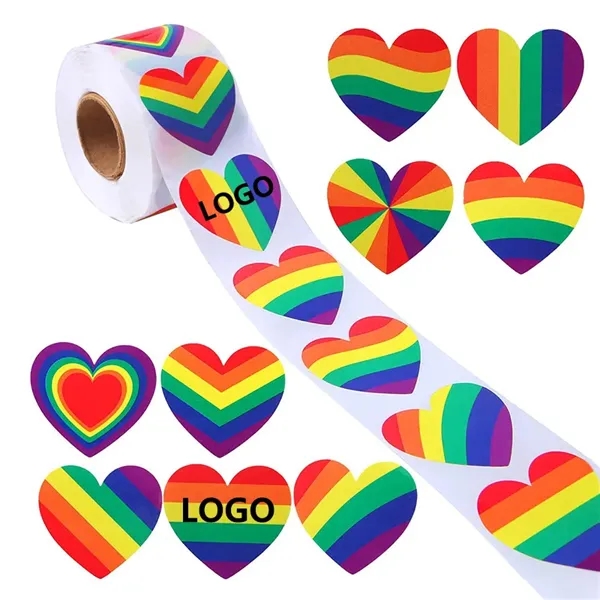 LGBT Rainbow Pride Stickers Roll - 500 Pack - LGBT Rainbow Pride Stickers Roll - 500 Pack - Image 2 of 3