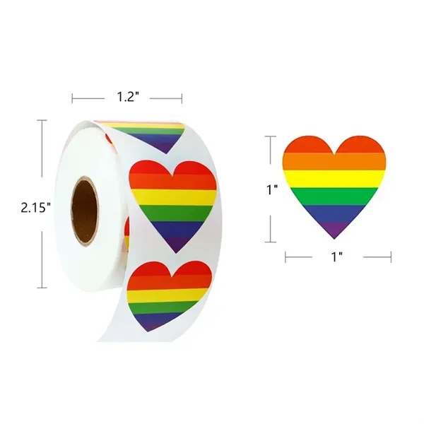 LGBT Rainbow Pride Stickers Roll - 500 Pack - LGBT Rainbow Pride Stickers Roll - 500 Pack - Image 3 of 3