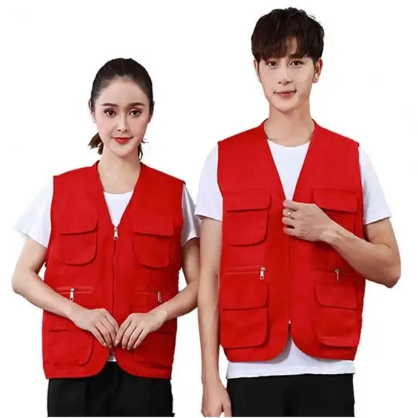 Unisex Volunteer Vest with Zipper - Unisex Volunteer Vest with Zipper - Image 2 of 3